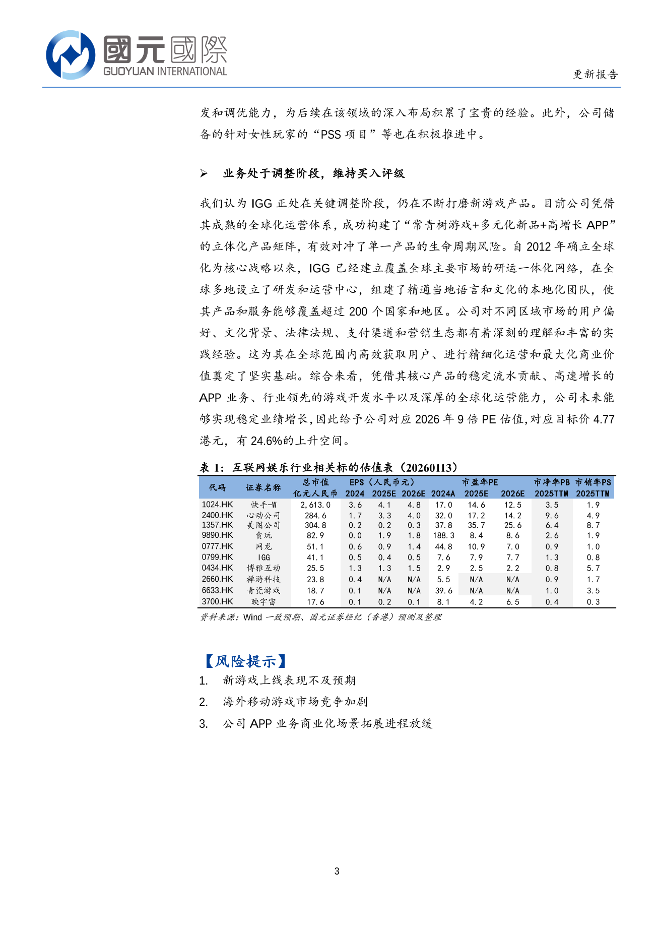 IGG(a style='border-bottom: 1px dashed #007767;text-decoration:none' href='/search?searchbar=00799.HK'00799.HK/a)更新報告：青與新作協同發力，積極探索非SLG賽道
