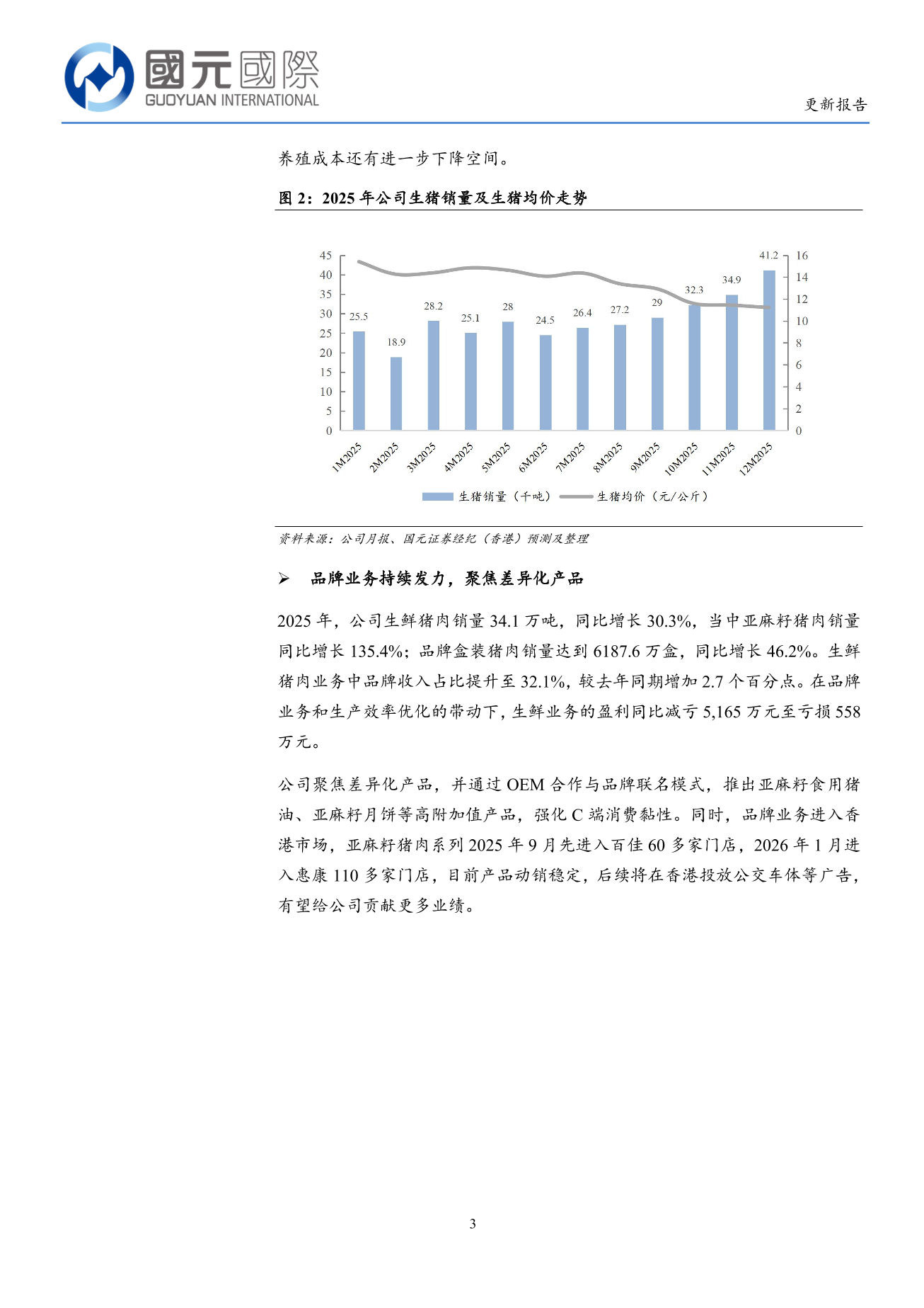 中糧家佳康(a style='border-bottom: 1px dashed #007767;text-decoration:none' href='/search?searchbar=01610.HK'01610.HK/a)更新報告：養殖成本持續優化，品牌業務穩步推進