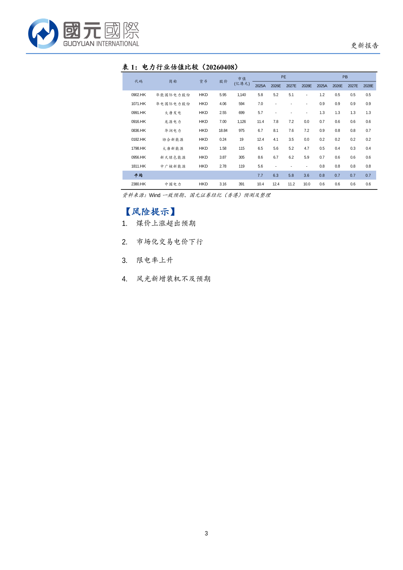 中國電力(a style='border-bottom: 1px dashed #007767;text-decoration:none' href='/search?searchbar=02380.HK'02380.HK/a)更新報告：自由現金流首次轉正，派息率提升至70%