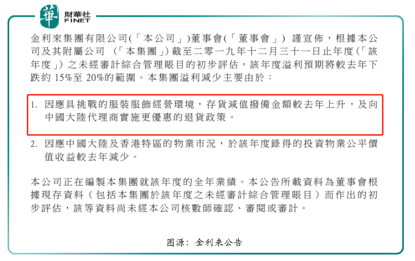 疫情陰影下，盈警中的金利來，會借債纾困嗎？