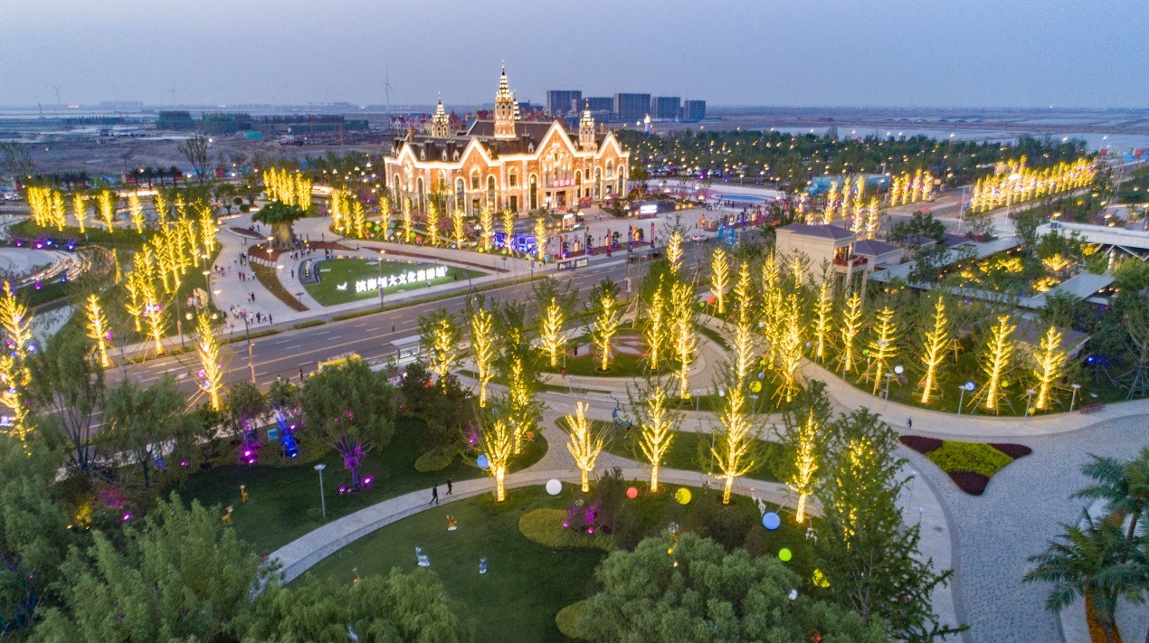 濱海恒大文化旅遊城示範區夜景