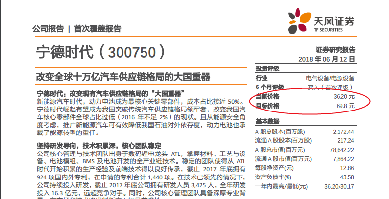 目标股价837元，券商接连吹捧下，宁德时代是否还值得投资？