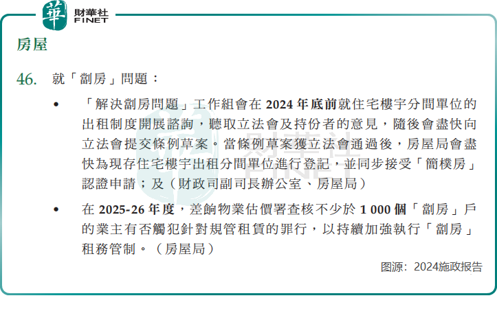 【施政报告2024】简朴房将取缔劏房，将大幅增加公营房屋供应