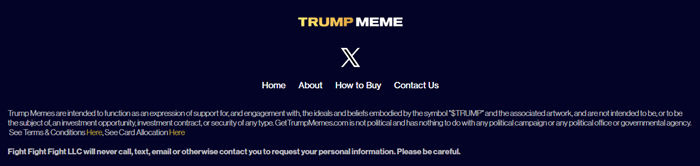 GetTrumpMemes官网：不会联系用户索取个人信息，请小心欺诈