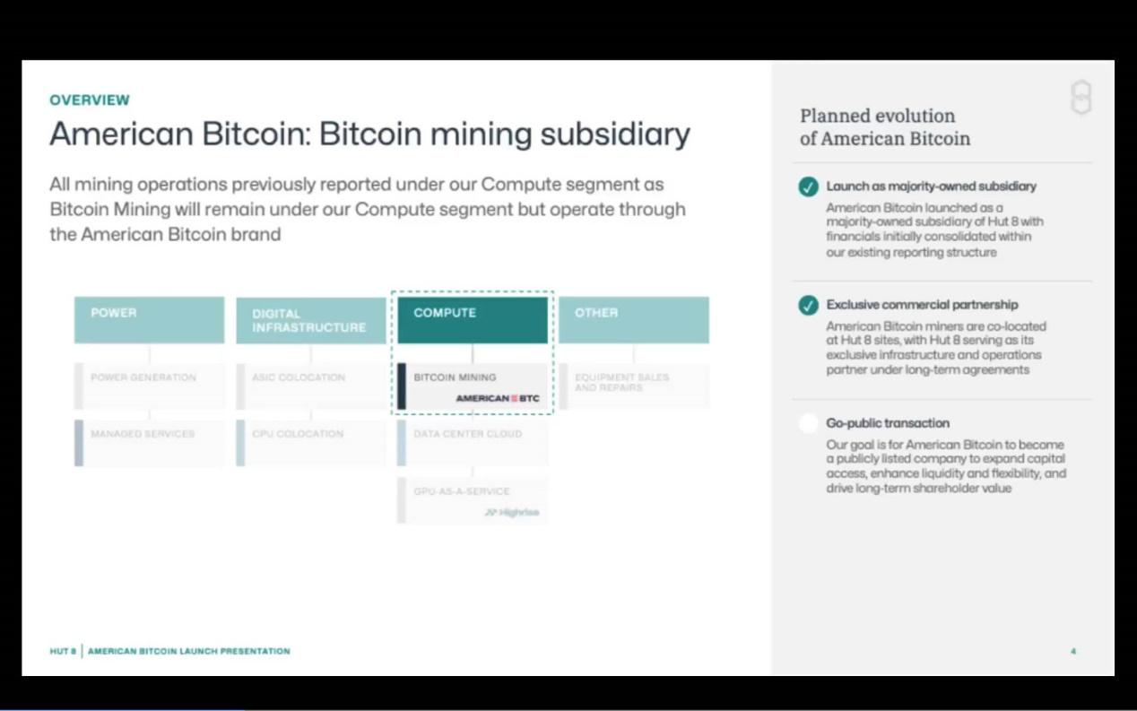 川普家族入局礦圈,合資成立American Bitcoin,劍指上市成為全球最大比特幣礦企