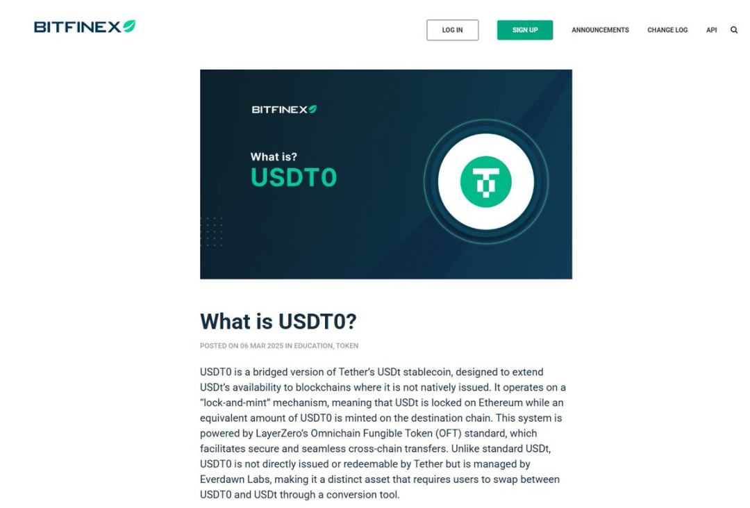USDT的跨鏈版，USDT0靠譜嗎？