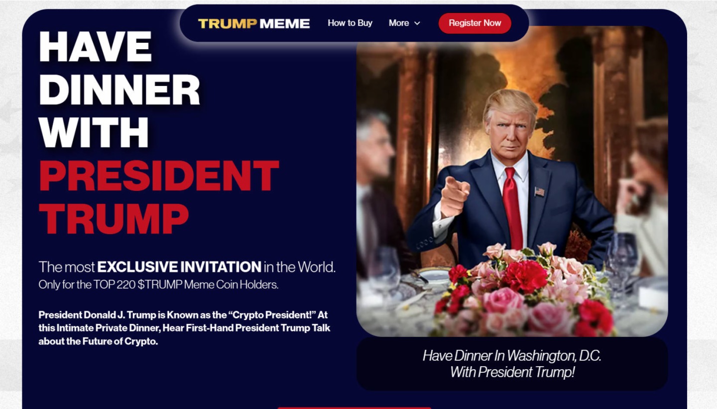 特朗普的meme幣加密營銷劇本,一場可能並不會出席的總統晚宴?