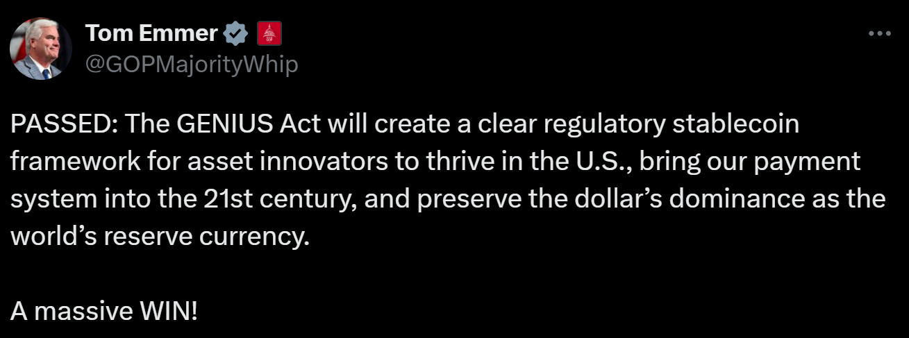 GENIUS法案落地，我們該如何審慎對待穩定幣敘事？