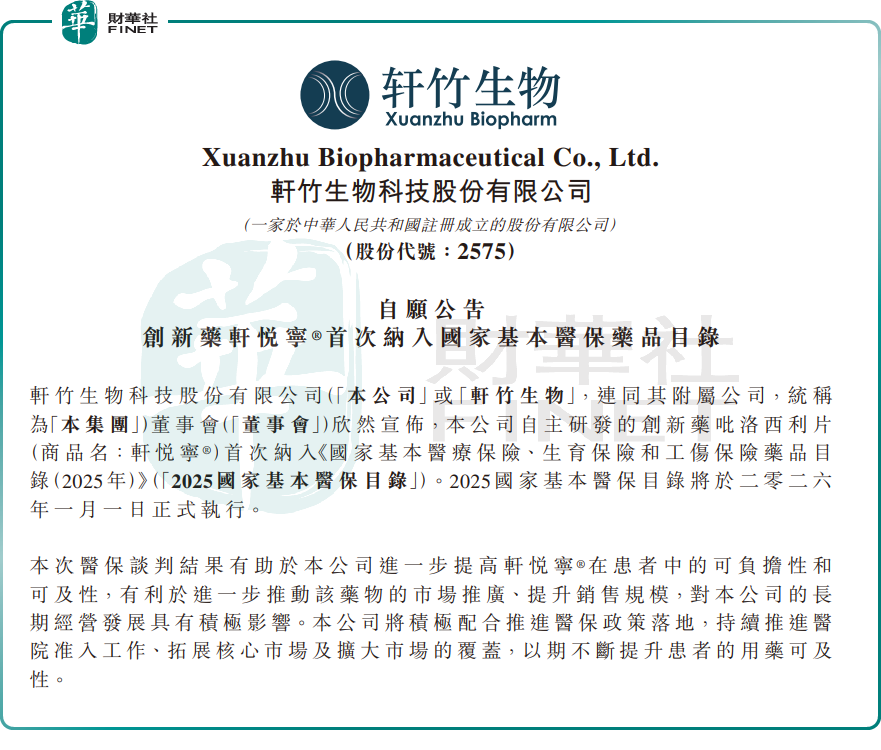 軒竹生物股價飙升逾14%,有何利好?