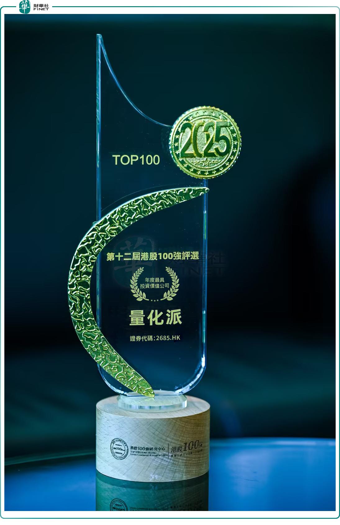 【百強巡禮】量化派榮獲「年度最具投資價值獎」，AI賦能消費數字化