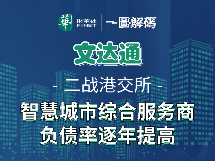 一圖解碼：文達通二戰港交所 智慧城市綜合服務商 負債率逐年提高